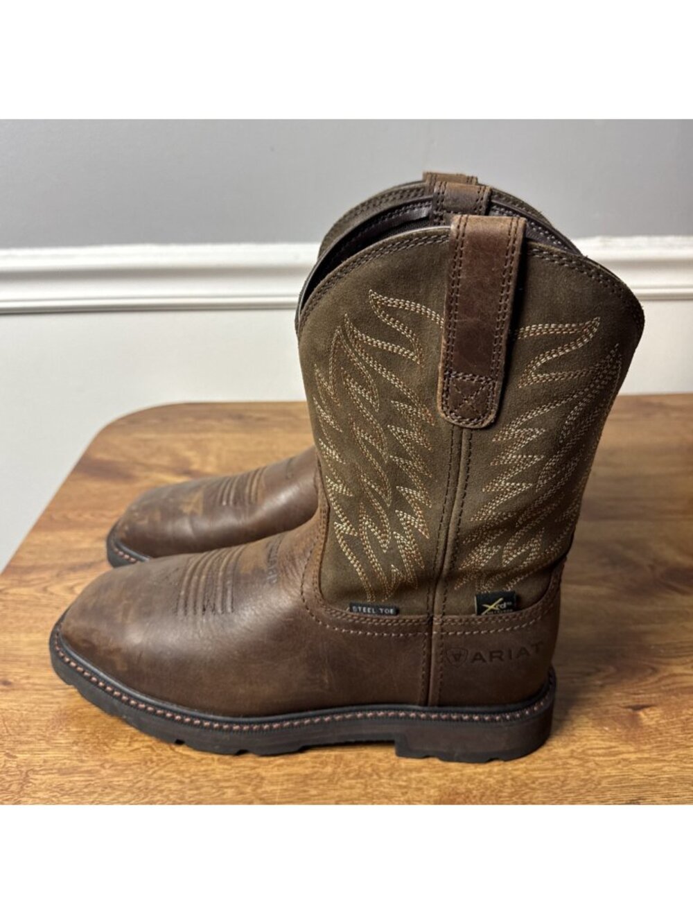 Ariat Groundbreaker MetGuard Steel Toe Men's Work Boots Brown Size 8 D